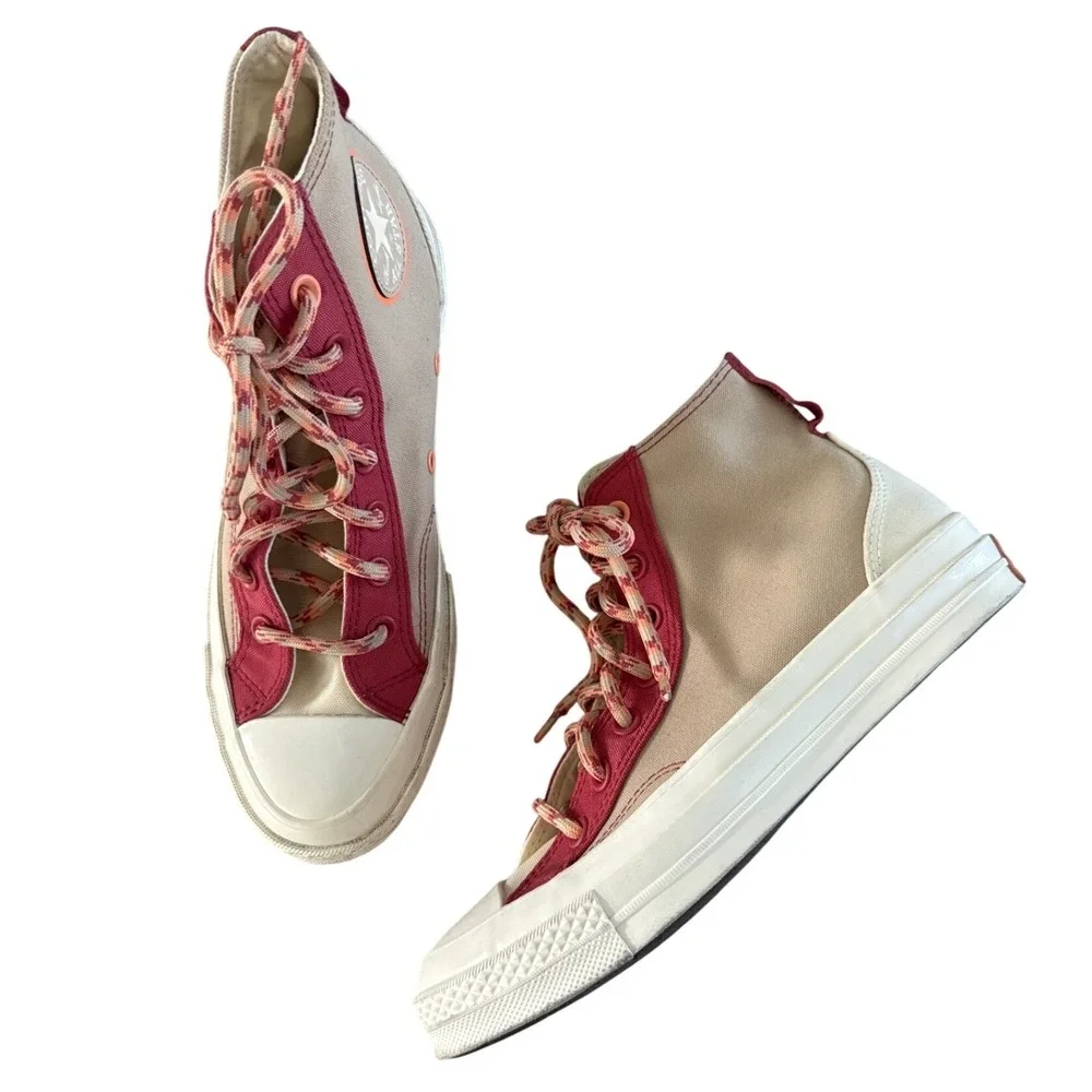 Converse Chuck 70 High Colorblock Overlay Rhubarb Pie A05128C Women 7.5 Men 5.5 - Picture 3 of 12